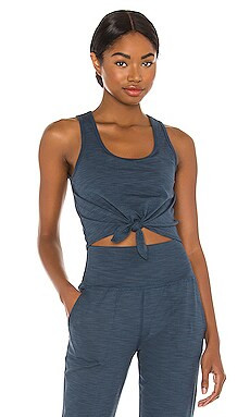Beyond Yoga Favorite Lounge Cropped Tank in Blue Horizon Heather from Revolve.com | Revolve Clothing (Global)