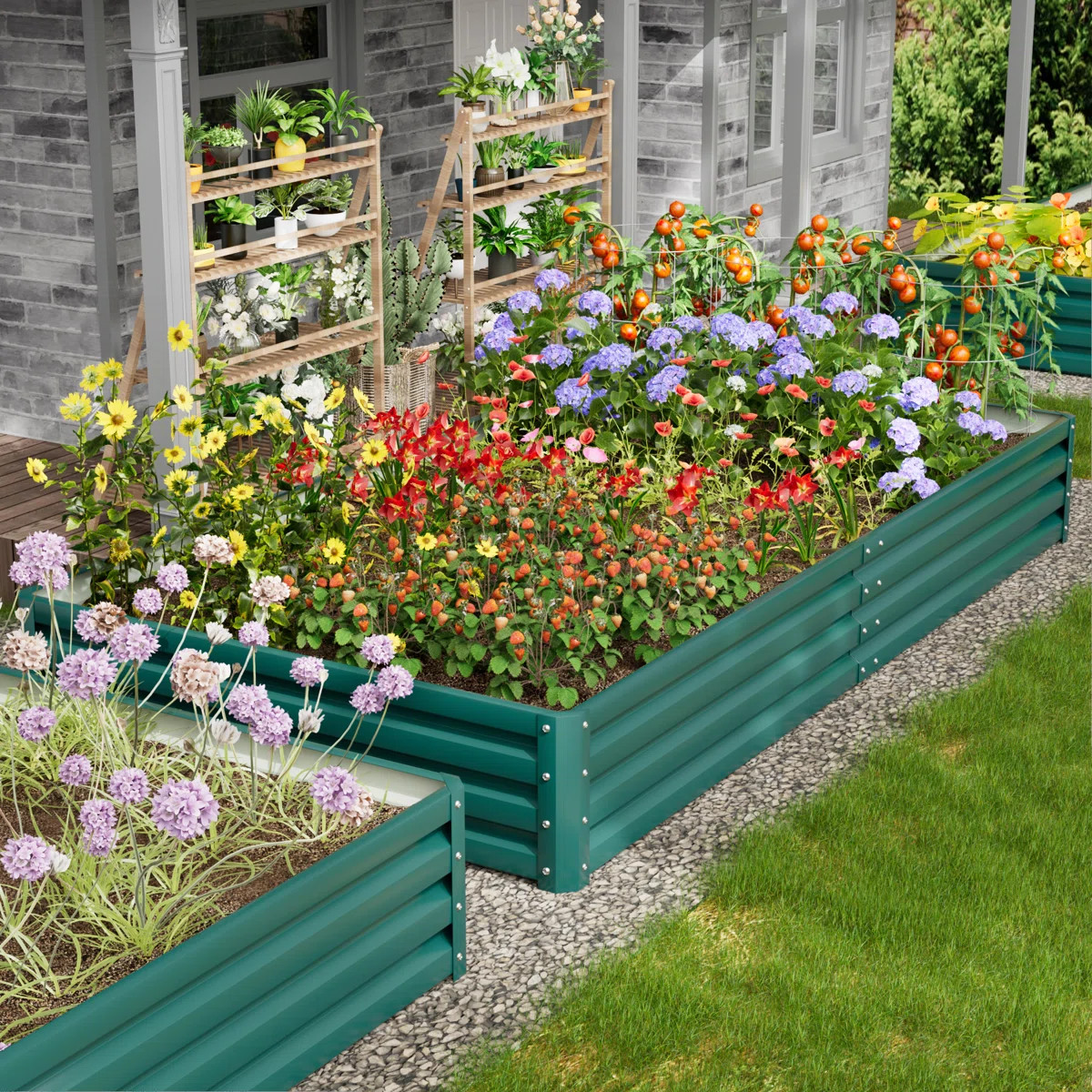 Humphery Galvanized Steel Raised Garden Bed | Wayfair North America
