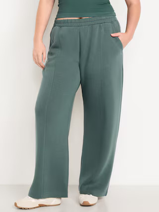 High-Waisted Bounce Fleece Wide-Leg Sweatpants | Old Navy (US)