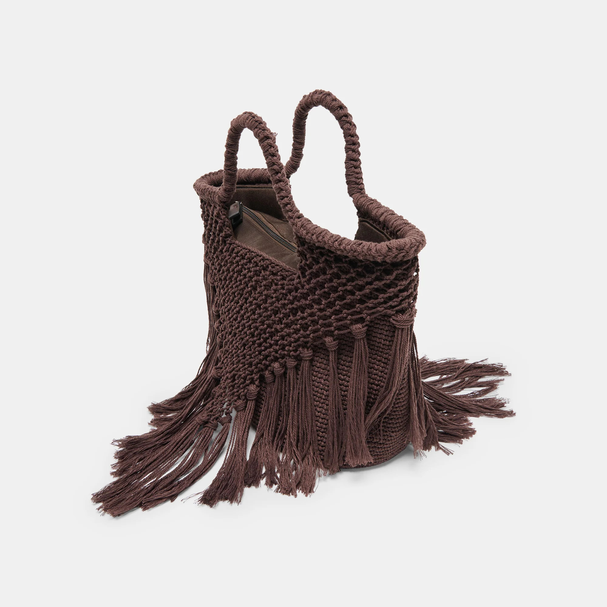 Birch Handbag Chocolate Crochet | DolceVita.com