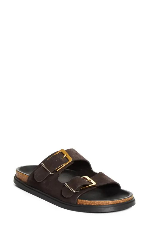 The Row Buckle Slide Sandal in Coffee at Nordstrom, Size 9Us | Nordstrom