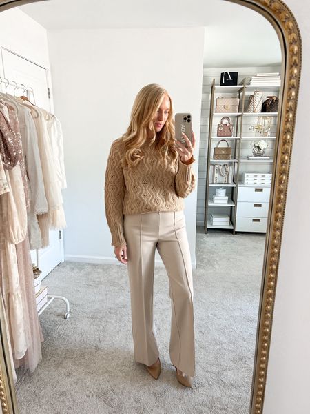 Neutral workwear outfit for the winter. This top from J.Crew is perfect to pair with these pants  

#LTKSeasonal #LTKworkwear #LTKstyletip