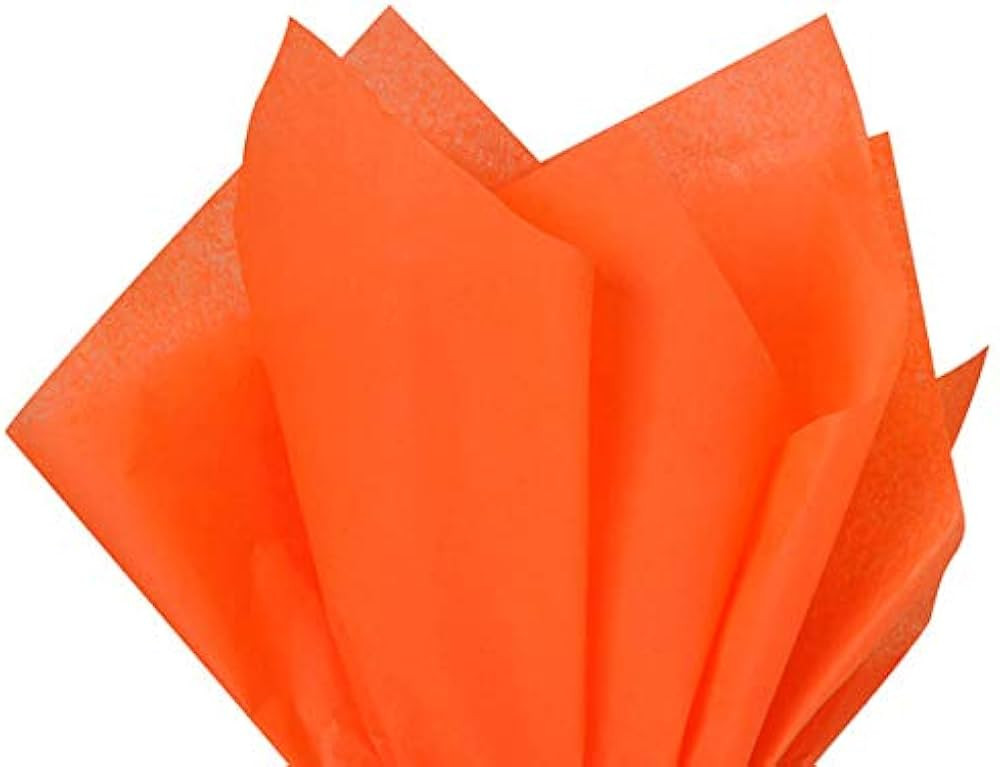 Orange Tissue Paper Squares, Bulk 10 Sheets, Premium Gift Wrap and Art Supplies for Birthdays, Ho... | Amazon (US)