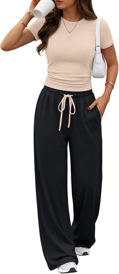 Trendy Queen Women's 2 Piece Matching Summer Lounge Set with Pockets | Vacation Airport Travel Ou... | Amazon (US)