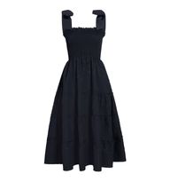 The Ribbon Ellie Nap Dress - Black Puffy Jacquard | Hill House Home