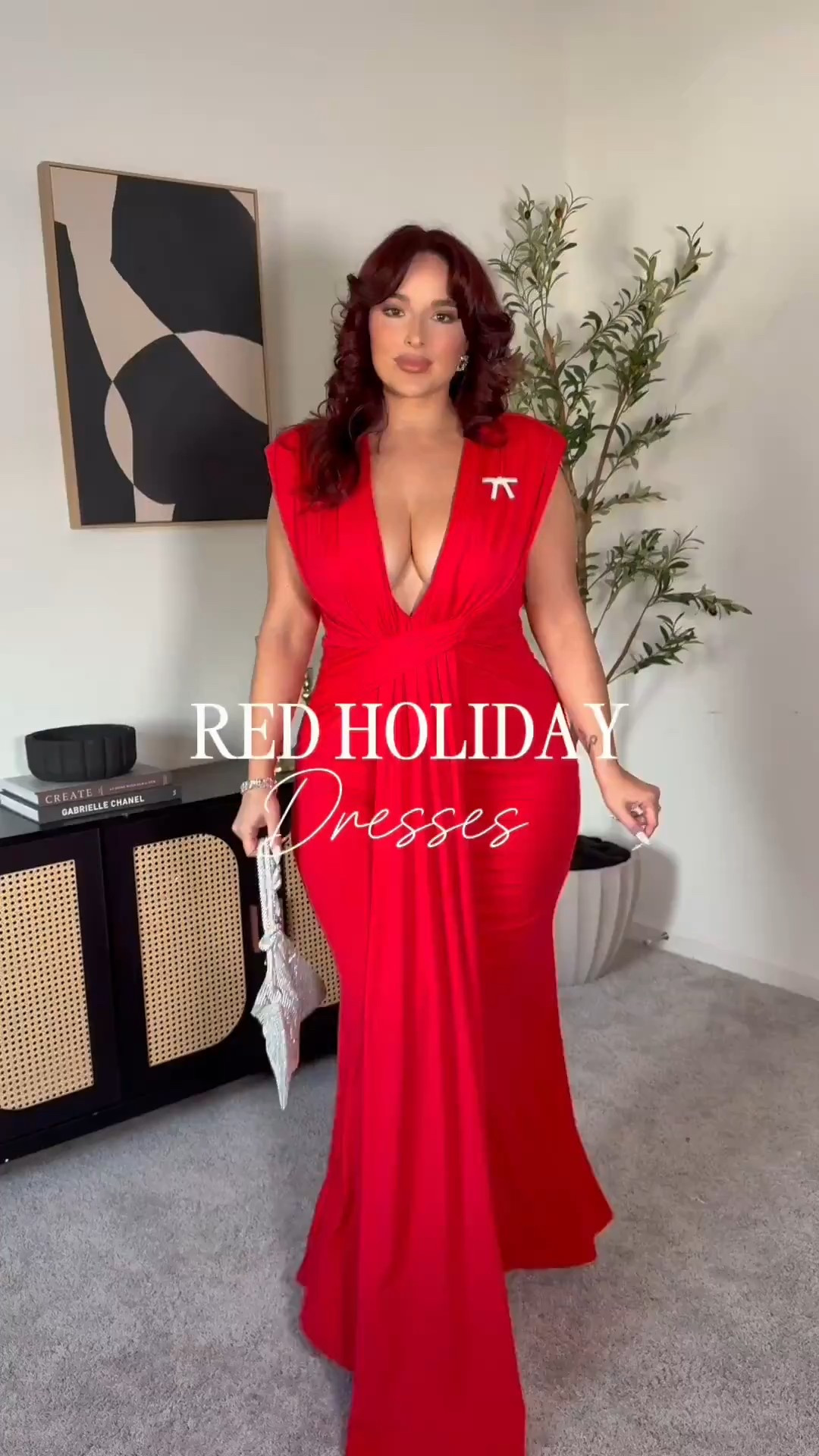| Dress: XL | blazer: XL, red trousers: XL Not a set the pants and blazer are sold separately  | red skirt: XL, white sweater: XXL | red wide leg pants: XL, mesh pearl top: XL | red dress: XL 

#LTKParties #LTKMidsize #LTKHoliday