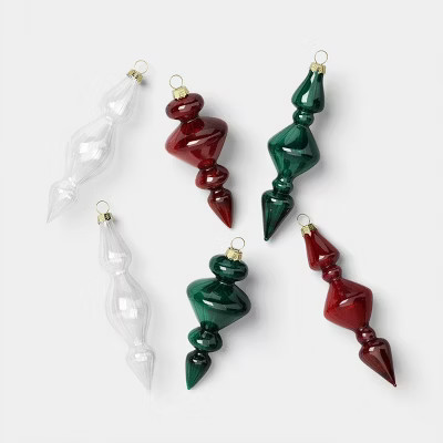Set of 6 Glass Christmas Ornaments - Threshold™ | Target