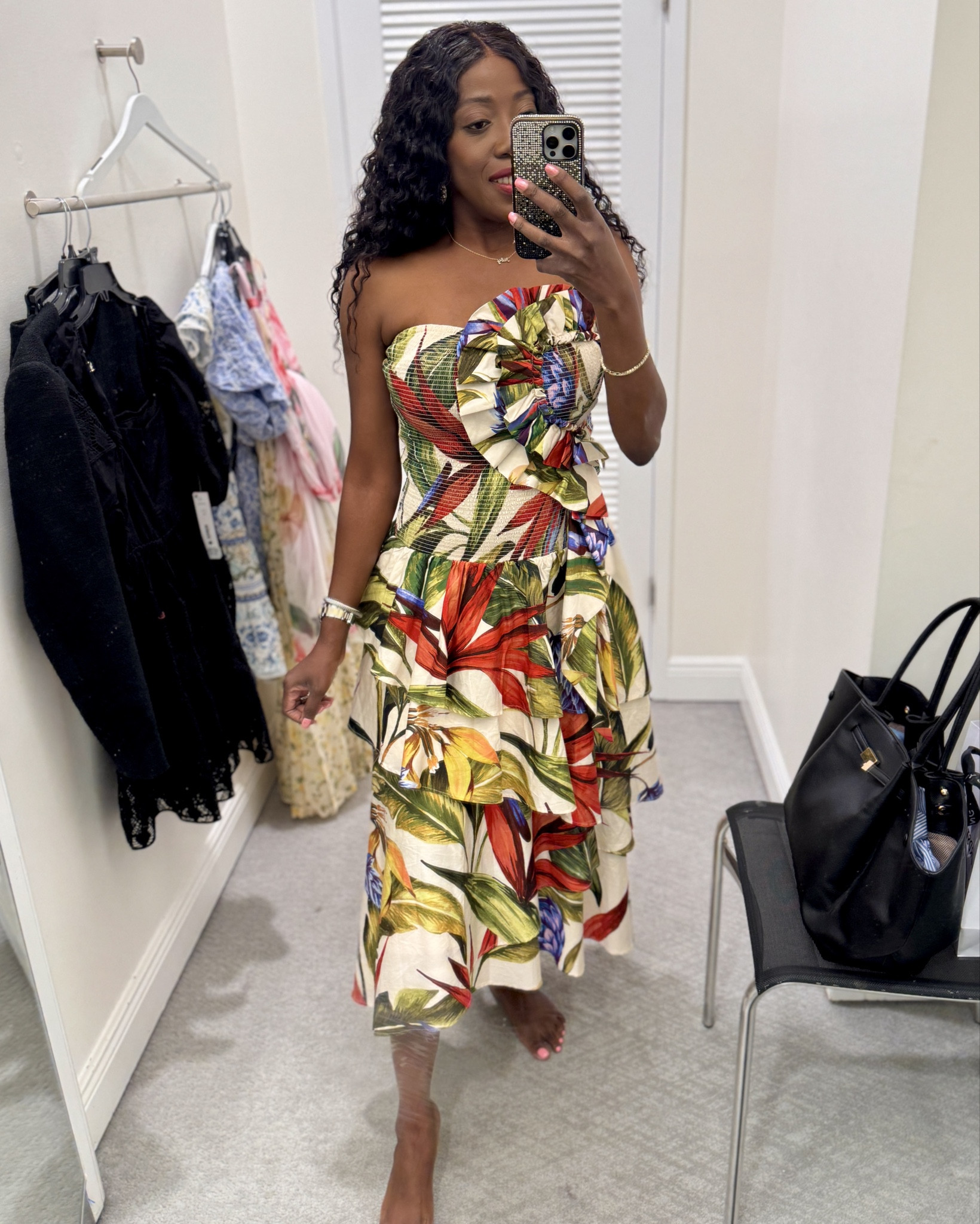 Farm Rio Dress 
Great for weddings, vacation and evening outings. True to size. Wearing a small. 

Spring Outfits 2026, Spring Outfits, Spring Dress, Wedding Guest, 
#LTKMothersDay 


#LTKOver40 #LTKootd #LTKWedding