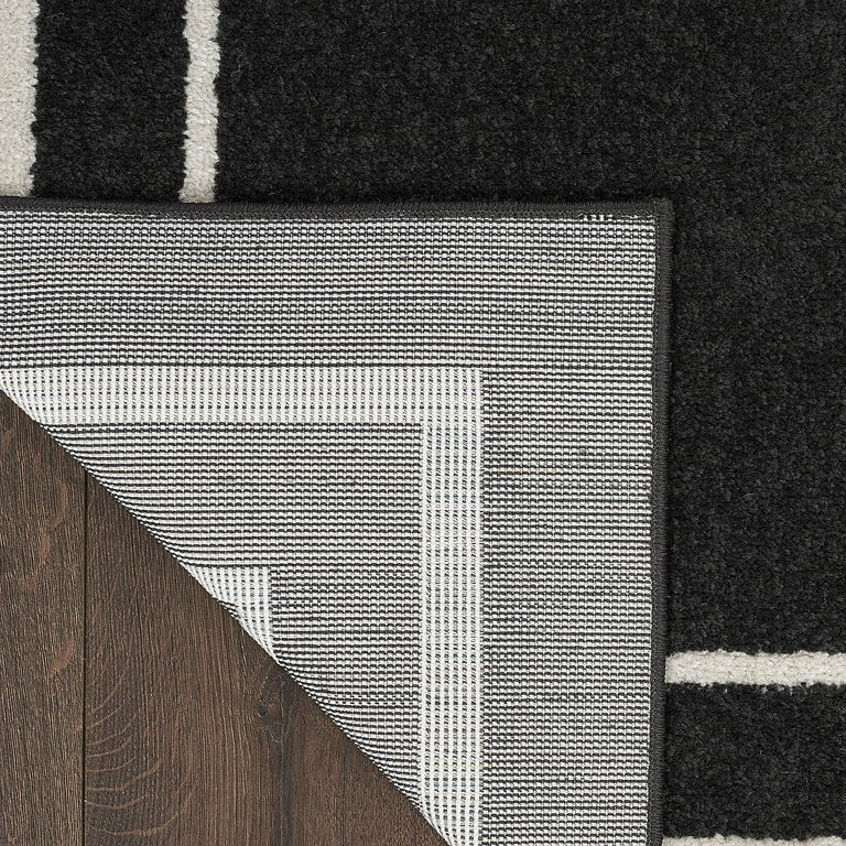 Nourison Essentials Indoor/Outdoor Black Ivory 4' x 6' Area Rug, (4x6) - Walmart.com | Walmart (US)