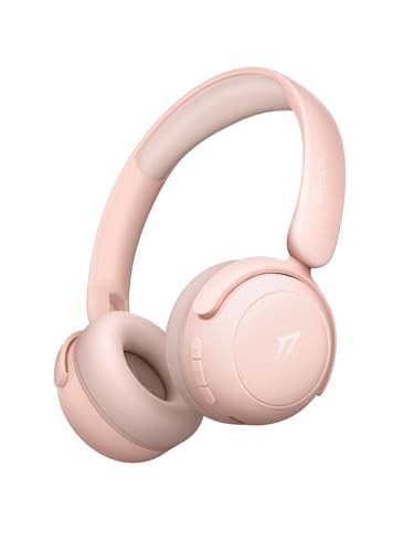 1MORE HQ20 Wireless On-Ear Headphones with Microphone, 85dB Safe Volume, 65H Playtime, Lightweight Foldable Bluetooth Headphones for School/Travel, Android and iOS Compatible, Pink | Amazon (US)