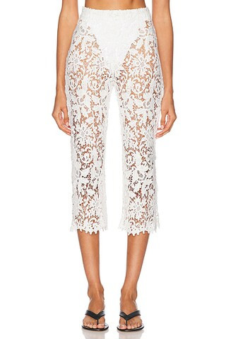 Gabrielle Lace Capri Pant | FWRD 