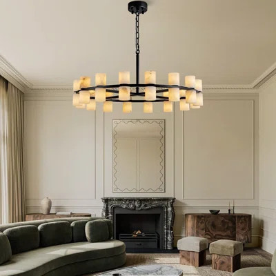 Modern Round Alabaster Round Chandeliers,Marble Pendant Light, Alabaster Chandelier For Bedroom, Living Room,Dining Room Foyer, Entryway, Hallway | Wayfair North America