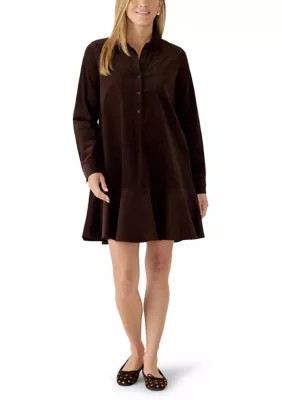 Women's Long Sleeve Tiered Mini Shirtdress | Belk