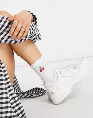 ASOS DESIGN Dorri sneakers with mesh in white | ASOS (Global)