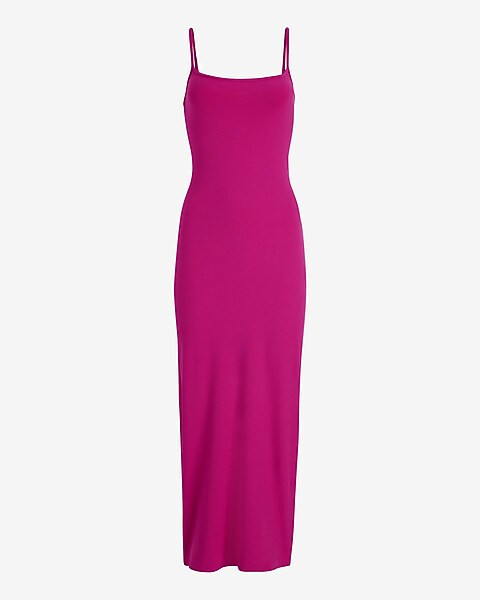 Ribbed Scoop Neck Maxi Cami Dress | Express