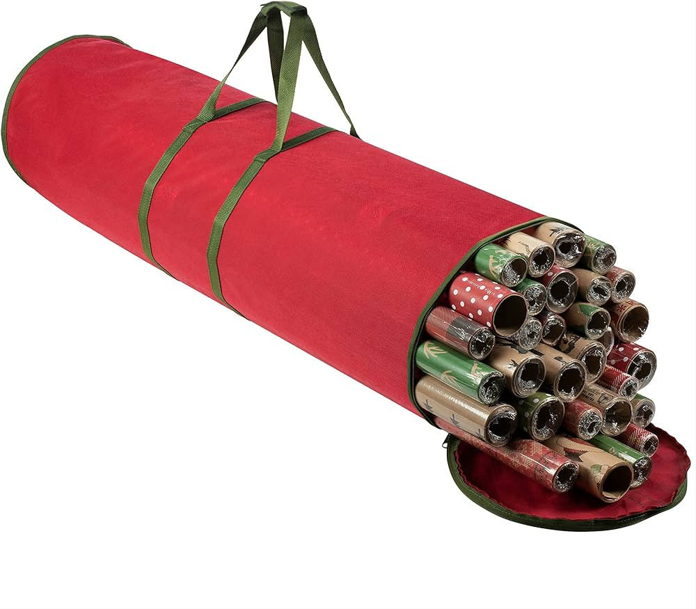 ZOBER Wrapping Paper Storage Containers - 40 Inch Gift Wrapping Organizer Storage - Fits 20 Stand... | Amazon (US)