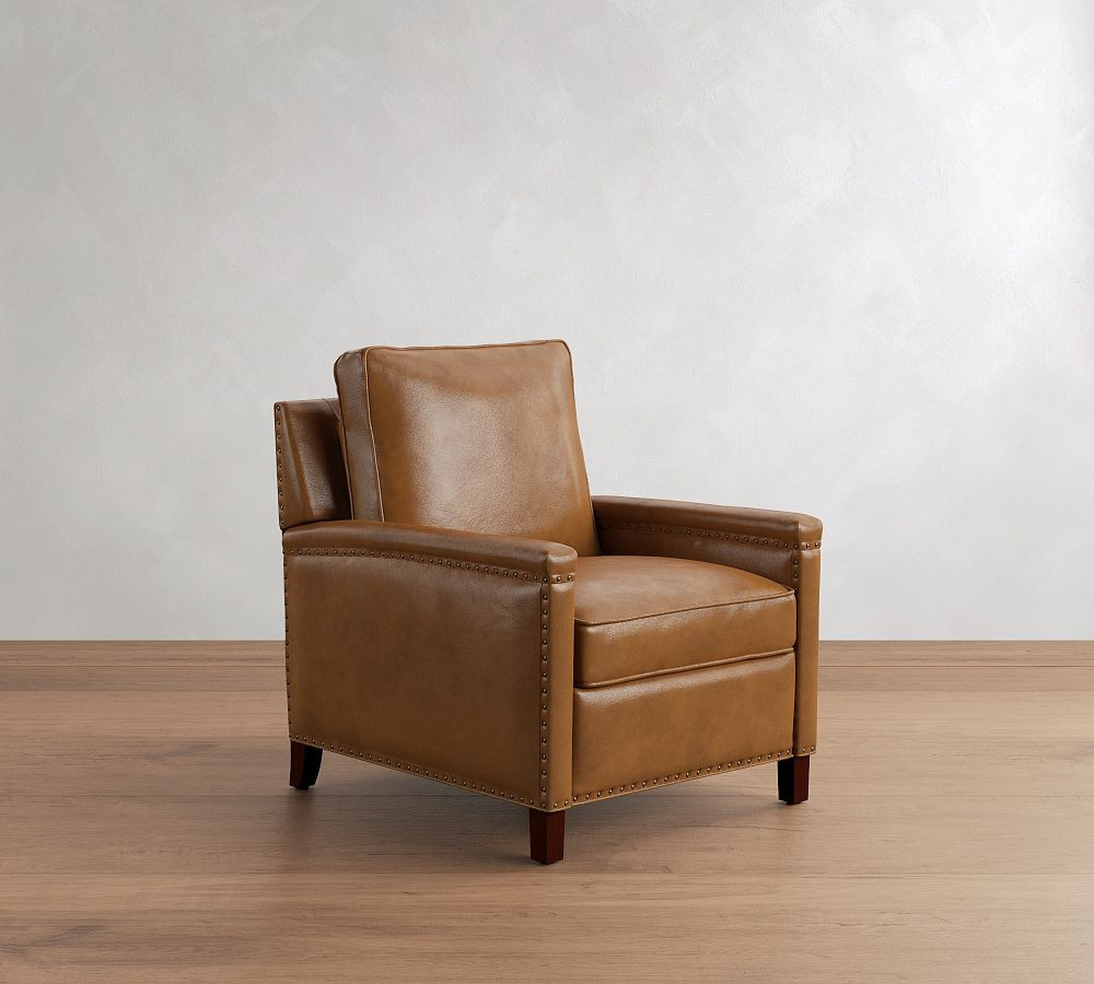Tyler Square Arm Leather Recliner | Pottery Barn (US)