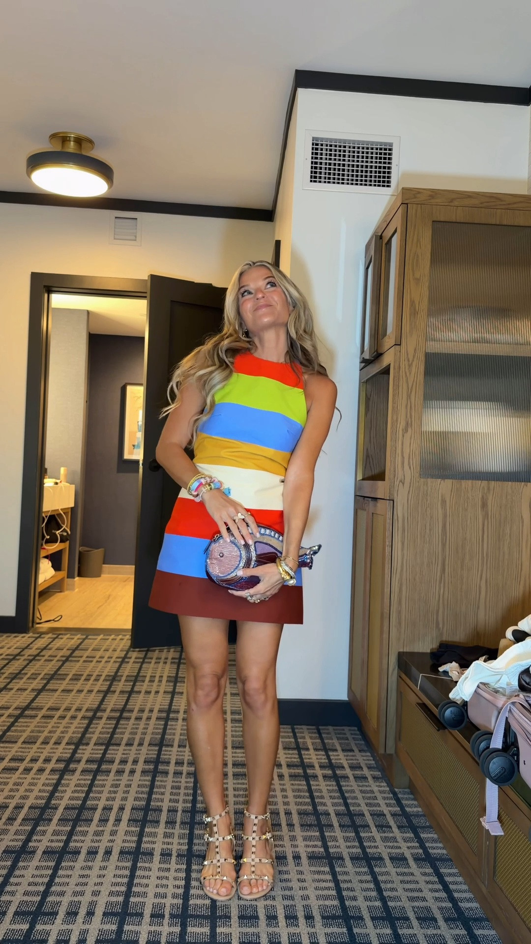 LTKCON night 2 Dress code: coastal linen.
Me: structured rainbow 🌈😂

In my defense, asking me to dress coastal and neutral is basically asking me not to be myself. So I went with the dress that made me happy and called it coastal “adjacent”.

#LTKgrwm #LTKCon #LTKootd