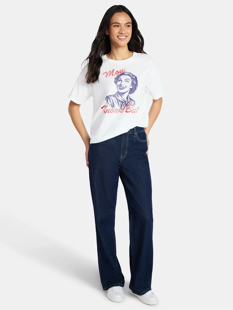 Mother’s Day Women’s All Knowing Cotton Graphic Tee from Way to Celebrate, Sizes S-XXXL | Walmart (US)