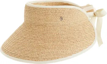 Mita Packable Raffia Visor | Nordstrom