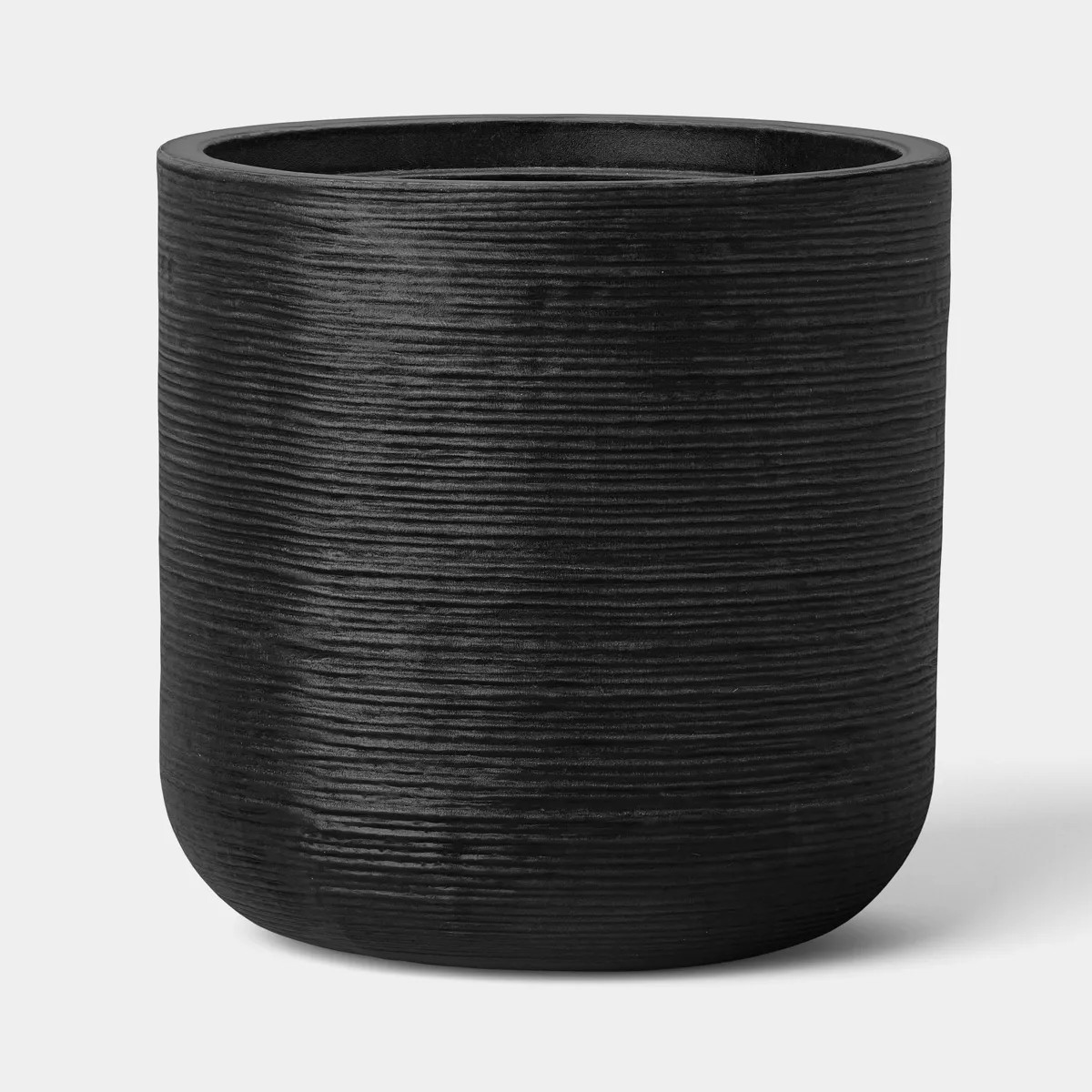 Fluted Outdoor Planter Black 12" - Threshold™ | Target