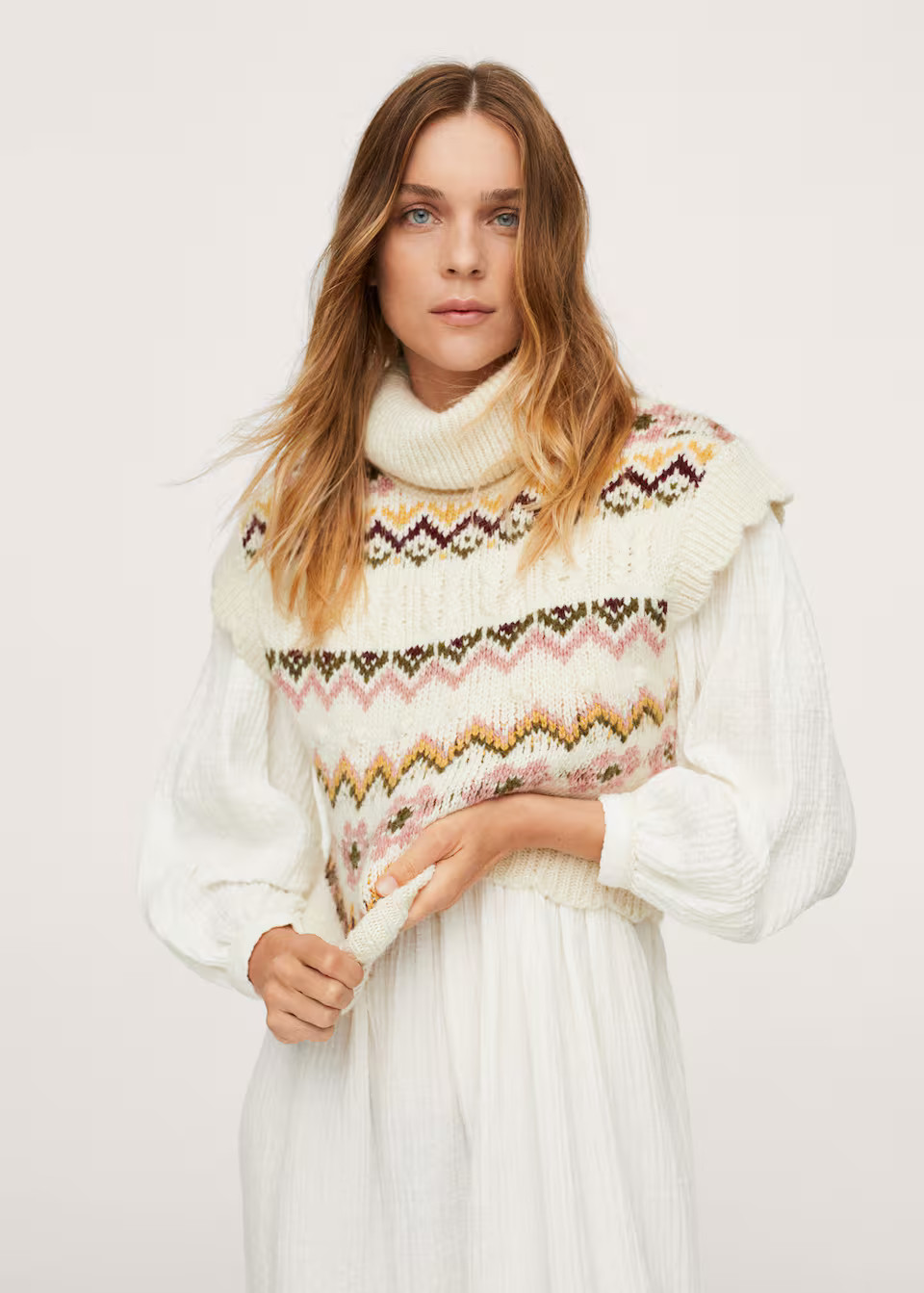 Turtleneck knitted vest | MANGO (US)