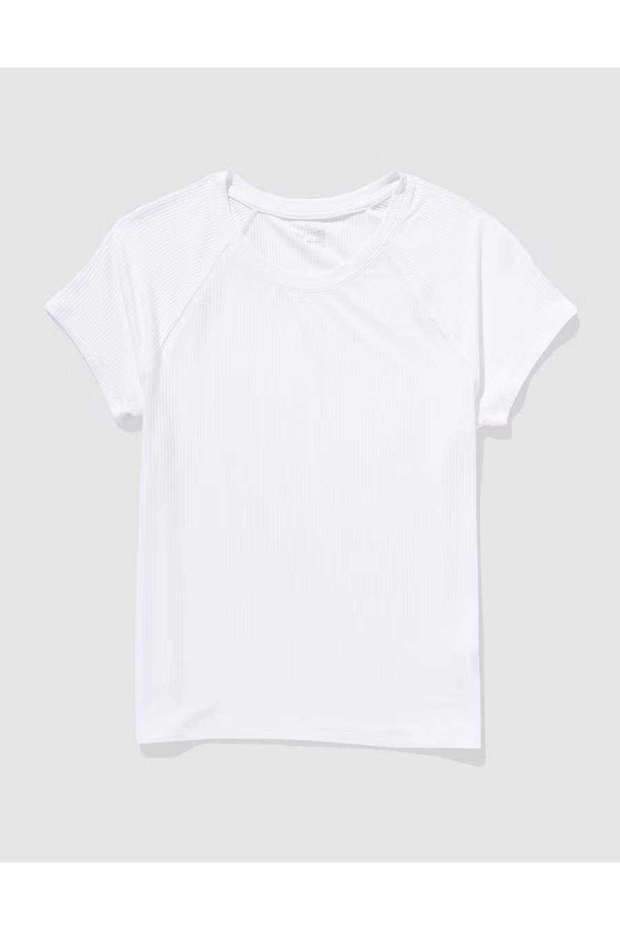OFFLINE By Aerie Thumbs Up Ribbed T-Shirt Women's White S | Aerie