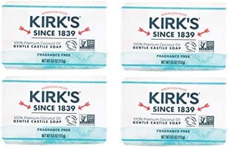 Castile Bar Soap by Kirk’s | Natural Soap for Men, Women & Children | Premium Coconut Oil | Sen... | Amazon (US)