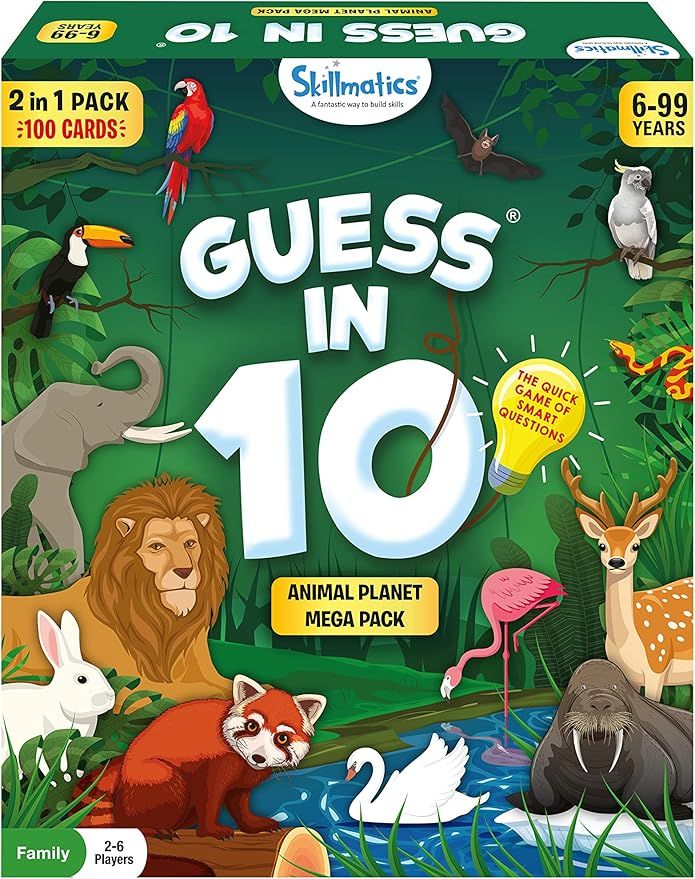 Skillmatics Card Game : Guess in 10 Animal Planet Mega Pack | Gifts for 6 Years Olds and Up | Sup... | Amazon (US)