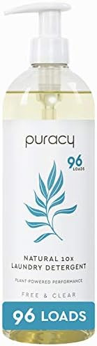 Puracy Natural Liquid Laundry Detergent, Hypoallergenic, Enzyme-Based, Free & Clear, 24 Fl Oz (Pa... | Amazon (US)