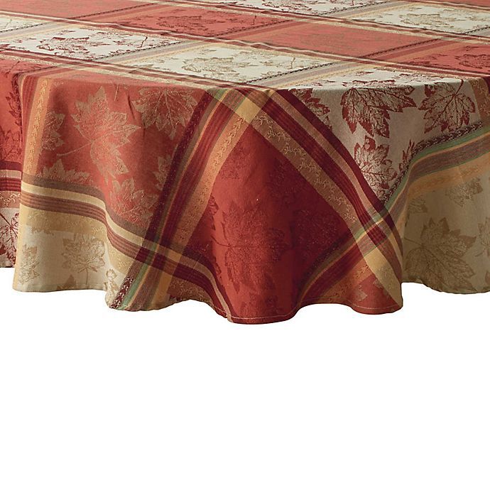 Emerson Jacquard 70- Inch Round Tablecloth | Bed Bath & Beyond