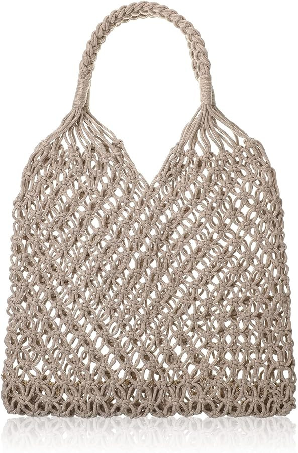 Travel Beach Fishing Net Handbag Woven Shoulder Bag Cotton Rope Macrame Bag Mesh Beach Bag Croche... | Amazon (US)