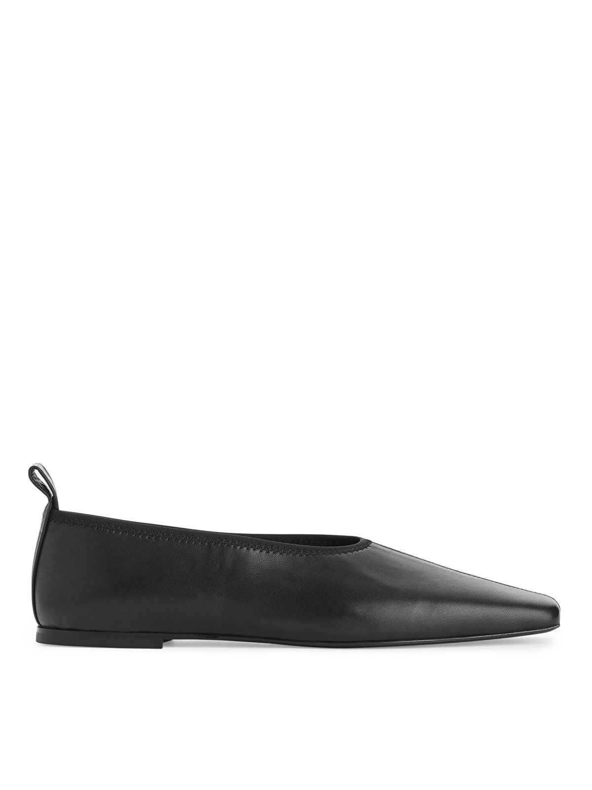 Square-Toe Leather Flats | ARKET (EU)