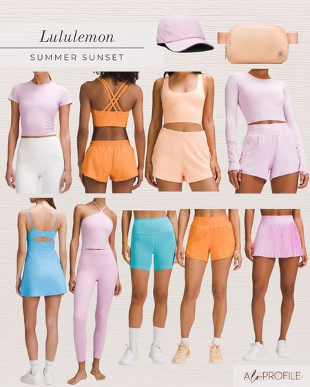 Lululemon new arrivals // summer sunset color drop!! These colors are so fun for summer athleisure or workouts!

#LTKFitness #LTKStyleTip #LTKActive