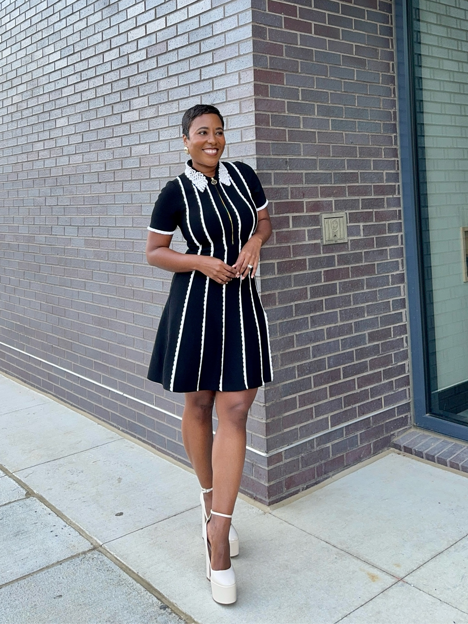 Fall outfit 
Preppy dress outfit 
Platform Mary Jane shoes 

#LTKSeasonal #LTKOver40