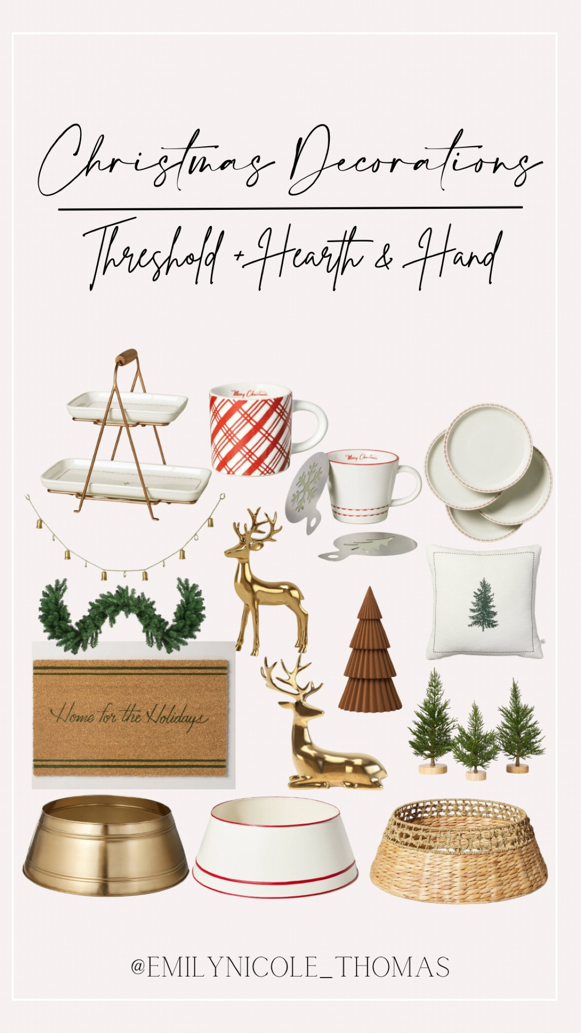 Christmas decorations from Target ~ Pt. 2🎄❣️

Christmas mugs, Christmas plates, Christmas pillows, Christmas door mat, garland, bells, gold decor, reindeer, mini trees, tree base cover

#LTKSeasonal #LTKhome #LTKHoliday