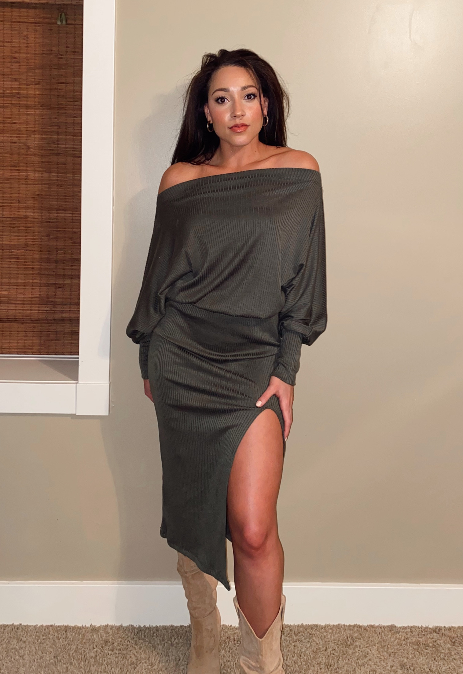 A midi sweater dress and boots might be my favorite pairing!! 

#LTKunder100 #LTKstyletip #LTKtravel