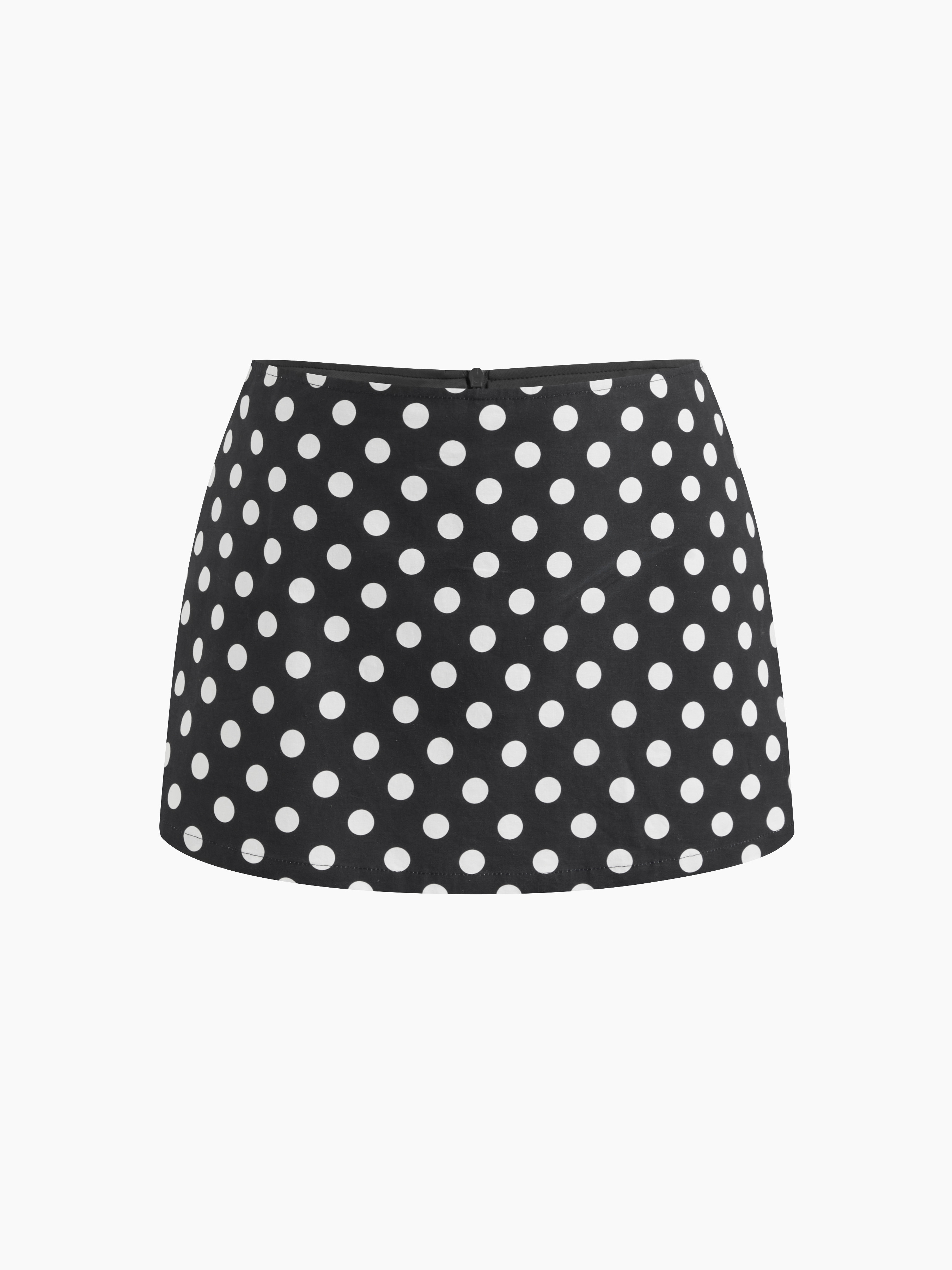 Holiday Dress Woven Cotton Low Rise Split Skort For Daily Casual | Cider