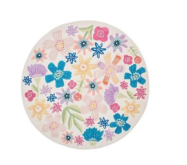 Naomi Carved Floral Round Rug | Pottery Barn Kids