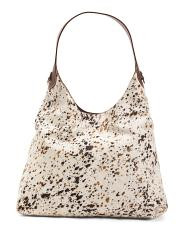 Leather Small Cow Print Tote | TJ Maxx