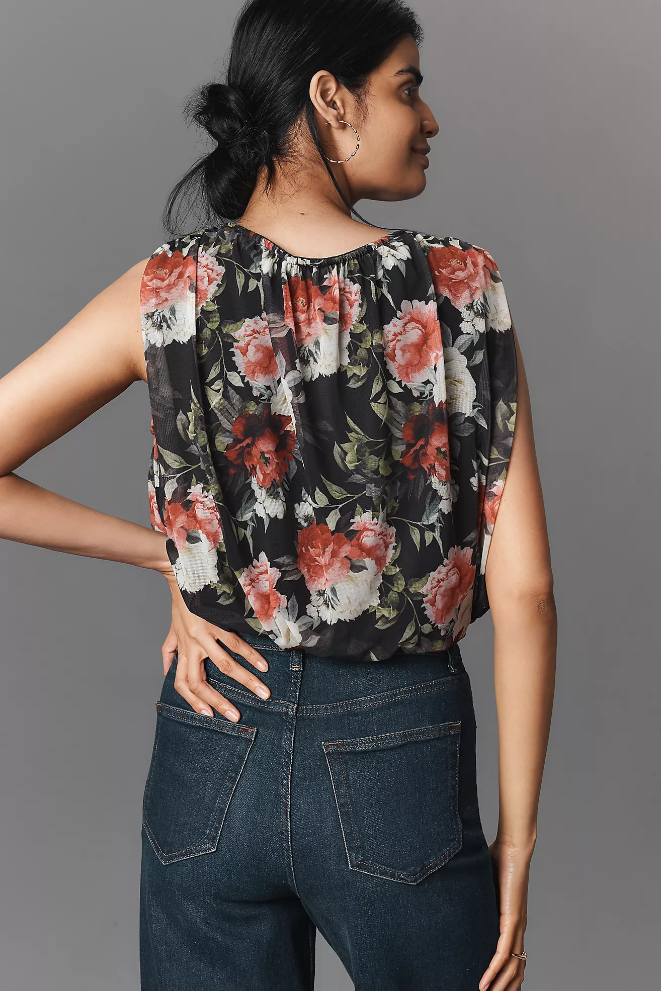 By Anthropologie Mesh Bubble Muscle Top | Anthropologie (US)