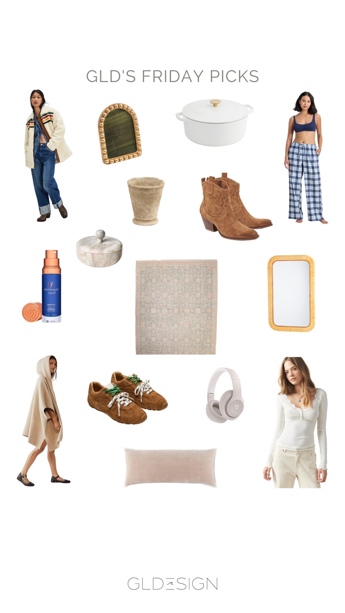 GLDESIGN Friday Picks 
#GLDESIGN #LTKboots #LTKsneakers #LTKdecor #LTKrugs #LTKmirrors #LTKfalloutfit

#LTKBeauty #LTKHome #LTKShoeCrush