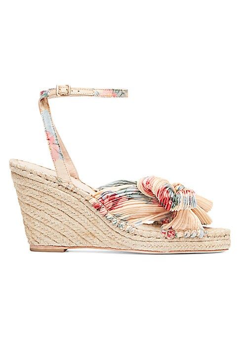 Loeffler Randall Women's Charley Knotted Floral Espadrille Wedge Sandals - Butter Floral - Size 7 | Saks Fifth Avenue