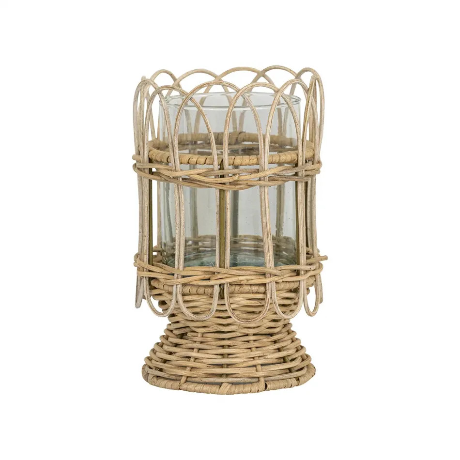 Juliska Provence Rattan 8.5" Hurricane - Whitewash | Gracious Style | Gracious Style, Inc.