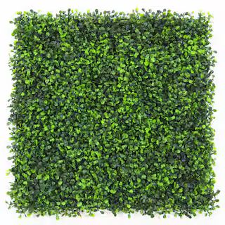 20 in. x 20 in. Milan Artificial Boxwood Hedge Privacy Screen Mat for Indoor and Outdoor Wall Dec... | The Home Depot
