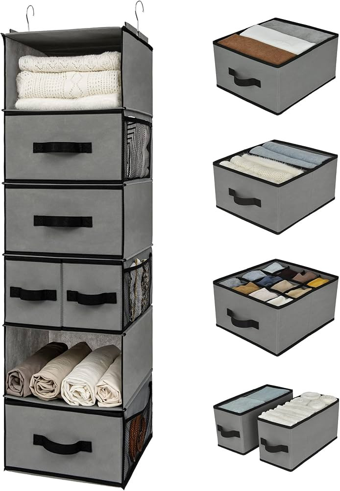 GRANNY SAYS Hanging Closet Organizer 6 Shelves, Closet Organization and Storage with 5 Different ... | Amazon (US)