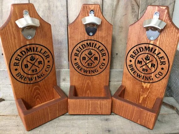 Wall Mounted Bottle Opener-Groomsman Gift-Beer Opener-Anniversary Gifts For Men-Gifts For Him-Per... | Etsy (US)