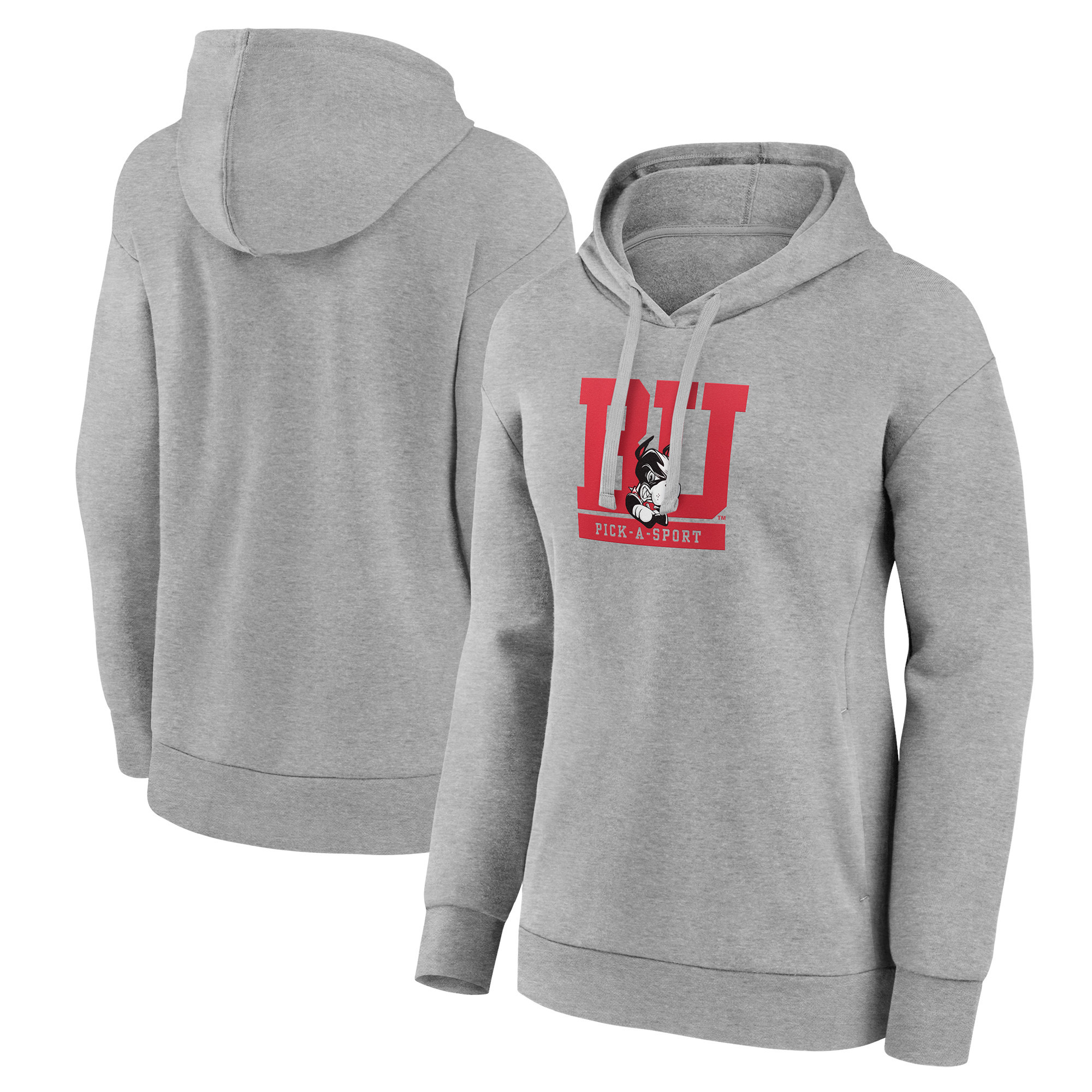 Women's Heather Gray Boston University Authentic Pick-A-Sport Pullover Hoodie | Fanatics