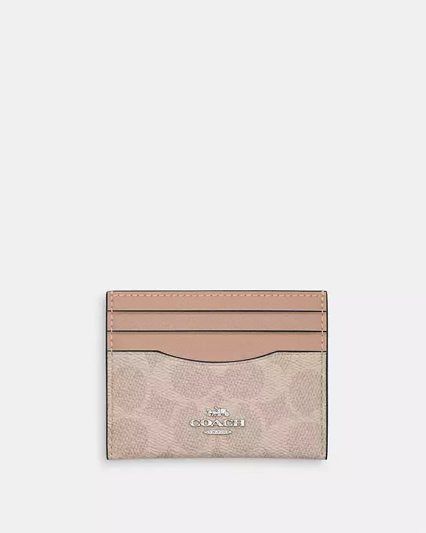 Slim Id Card Case In Signature Canvas | Coach (UK)