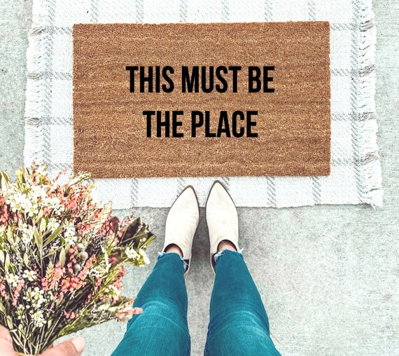 This Must Be the Place  Doormat  Doormats  Welcome Mat  | Etsy | Etsy (US)